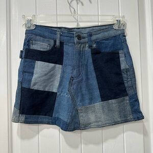 Zadig & Voltaire Mini Patchwork Denim Skirt